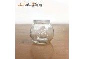 AMORN_ PUDDING JAR 100ML. (PLASTIC CAP) - ขวดแก้วพร้อมฝาพลาสติก เนื้อใส ความจุ 100 มล.